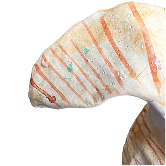 RARE! Vtg Paper Mache Bunnies Vibrant Colors Walmart Handpainted Philippines 12" - Picture 12 of 15